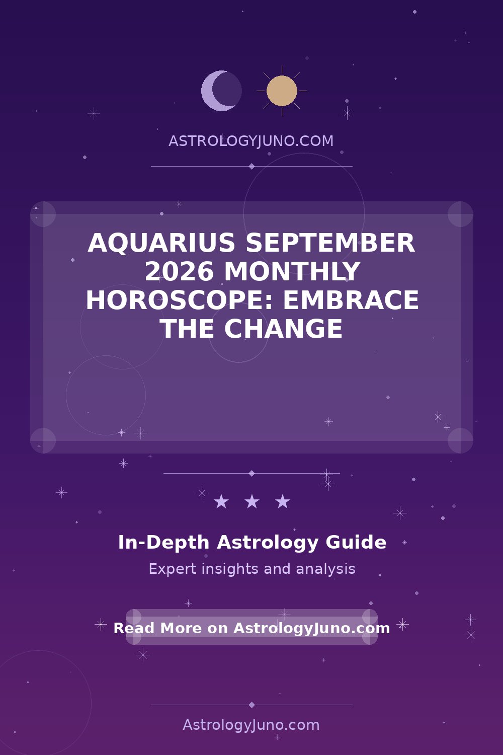 Aquarius Monthly Horoscope for September 2026 - Astrology Juno