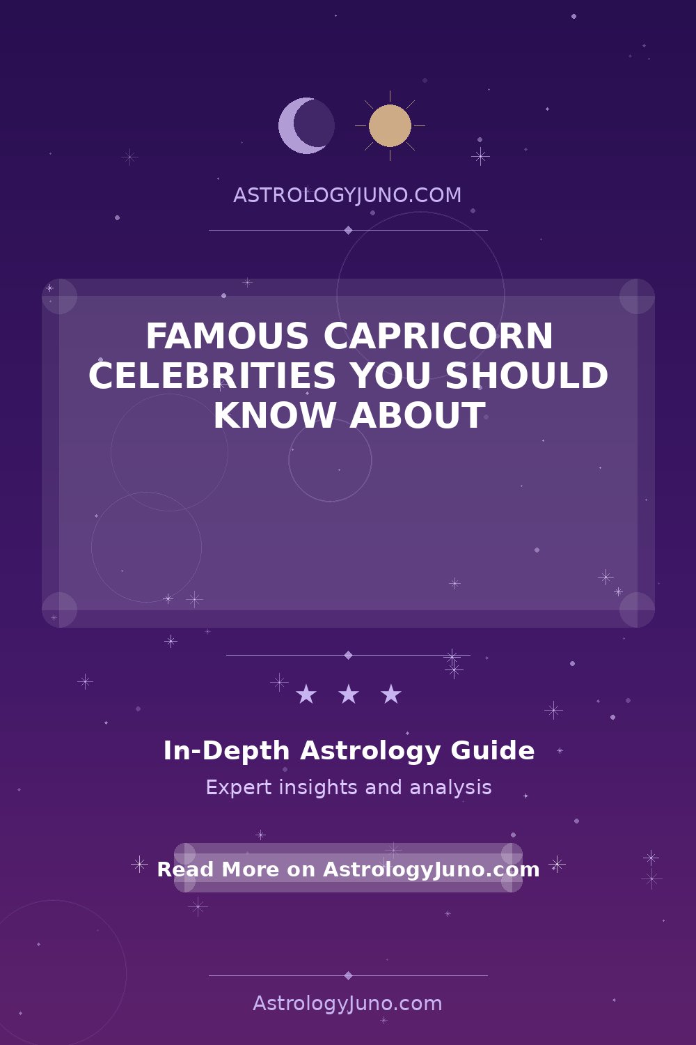 Capricorn Celebrities: Stars Born Under the Goat Sign - Astrology Juno
