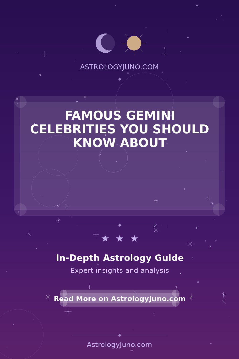 Famous Gemini Celebrities: Icons Born Under Gemini - Astrology Juno