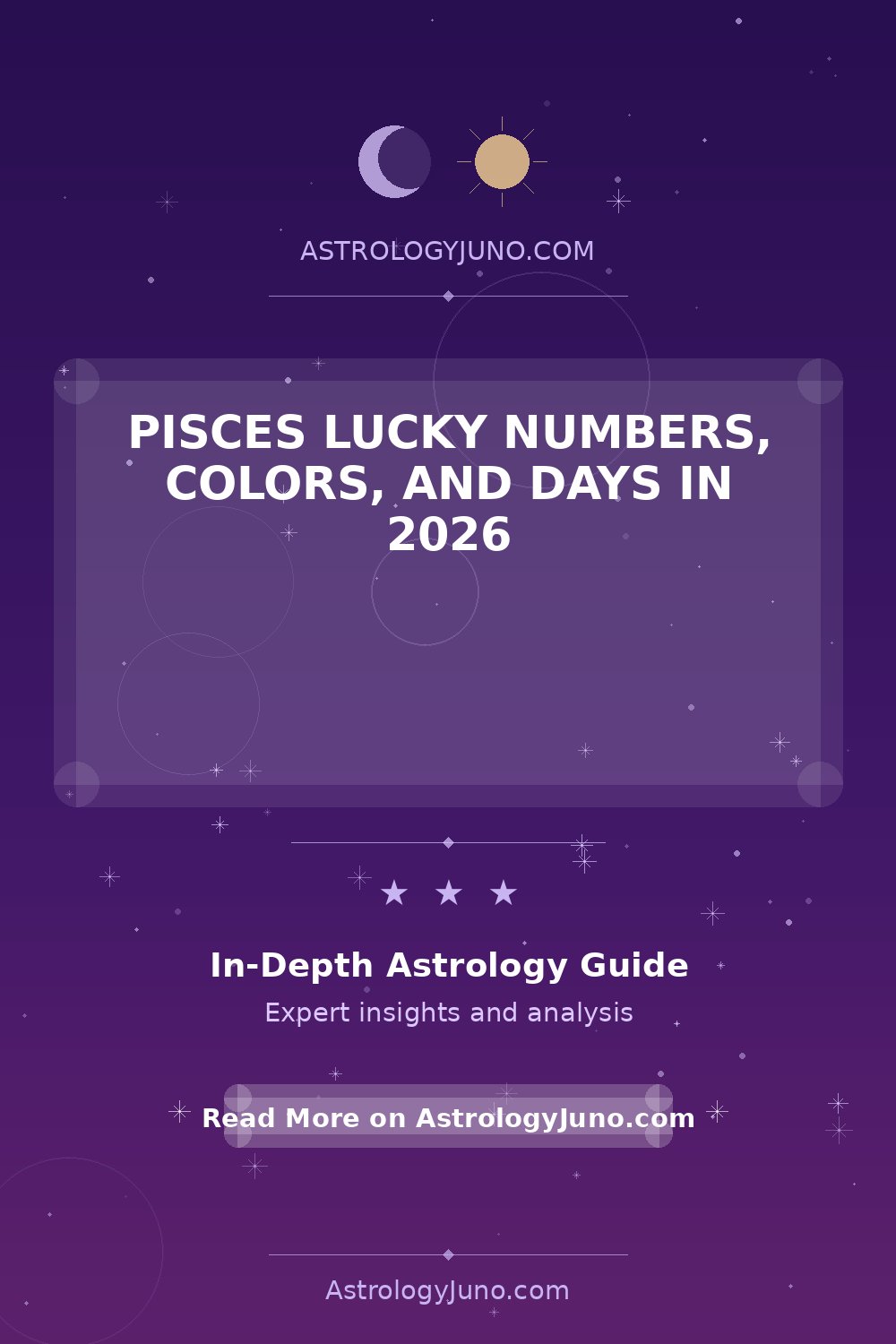 Pisces Lucky Numbers, Colors, and Days in 2026 - Astrology Juno